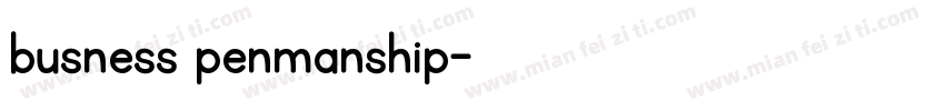 busness penmanship字体转换